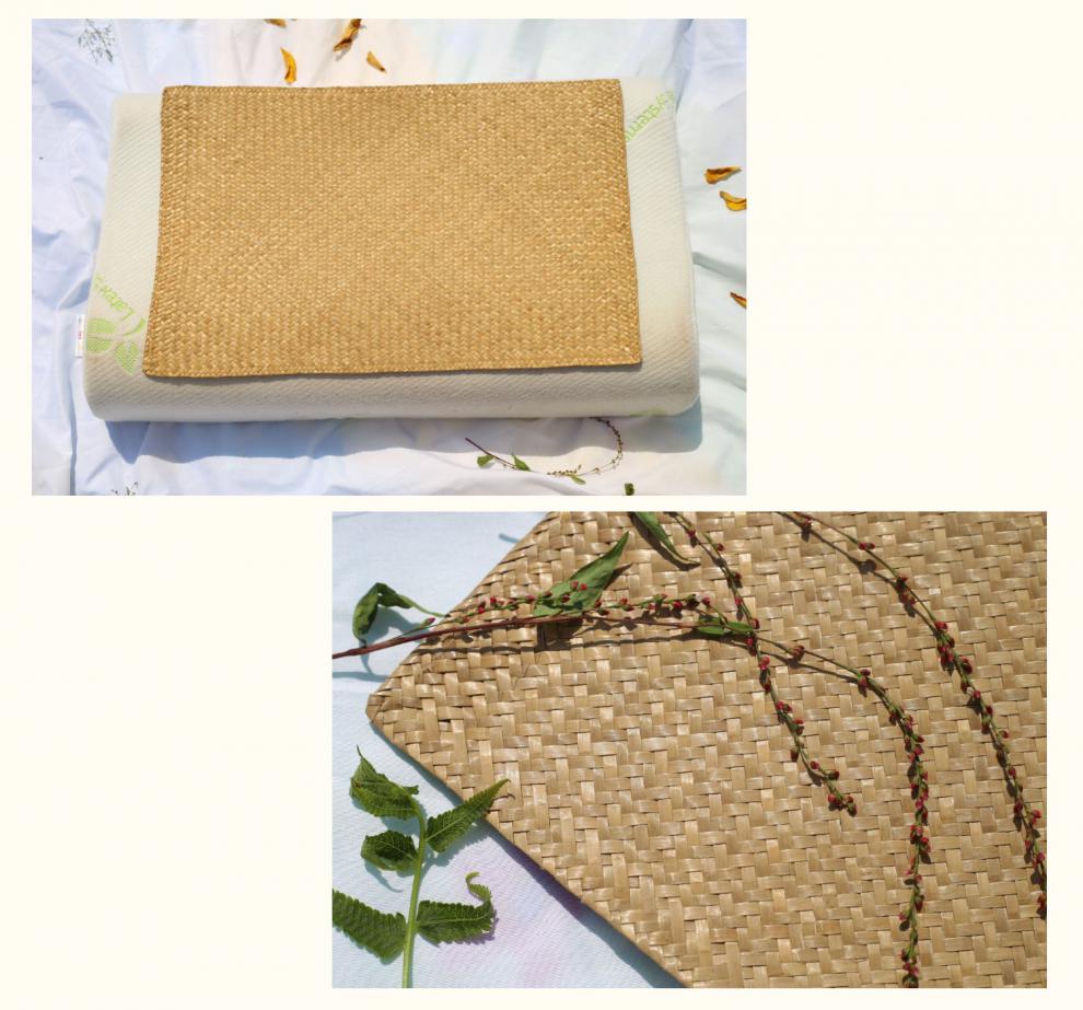 草席枕头套枕头席草席肇庆纯手工编织枕片婴幼儿蒲草柔软枕套宝宝天然