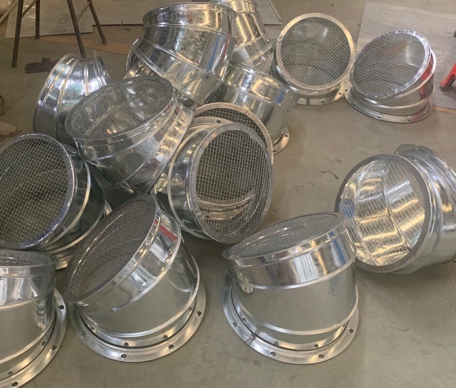 镀锌白铁皮圆弯头90度不锈钢螺旋风管烟囱弯管厨房油烟管道弯头 45度