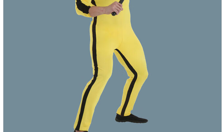 李小龙衣服cos经典黄色连体衣舞台表演演出装武打服装包身连体服 s