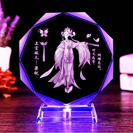 周边手办孙悟空凯公孙离曜摆件发光小夜灯送朋友刻字礼物 马超-神威