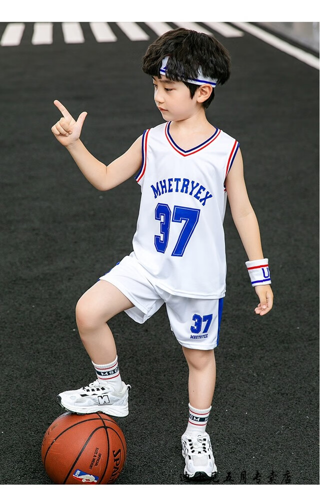 迪士尼儿童篮球服套装男童纯棉夏装幼儿小学生户外运动球衣小男孩宝宝