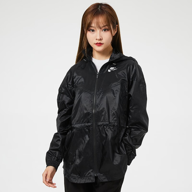 耐克(nike) 女装新款运动服时尚舒适休闲梭织连帽夹克开衫aj2983-109