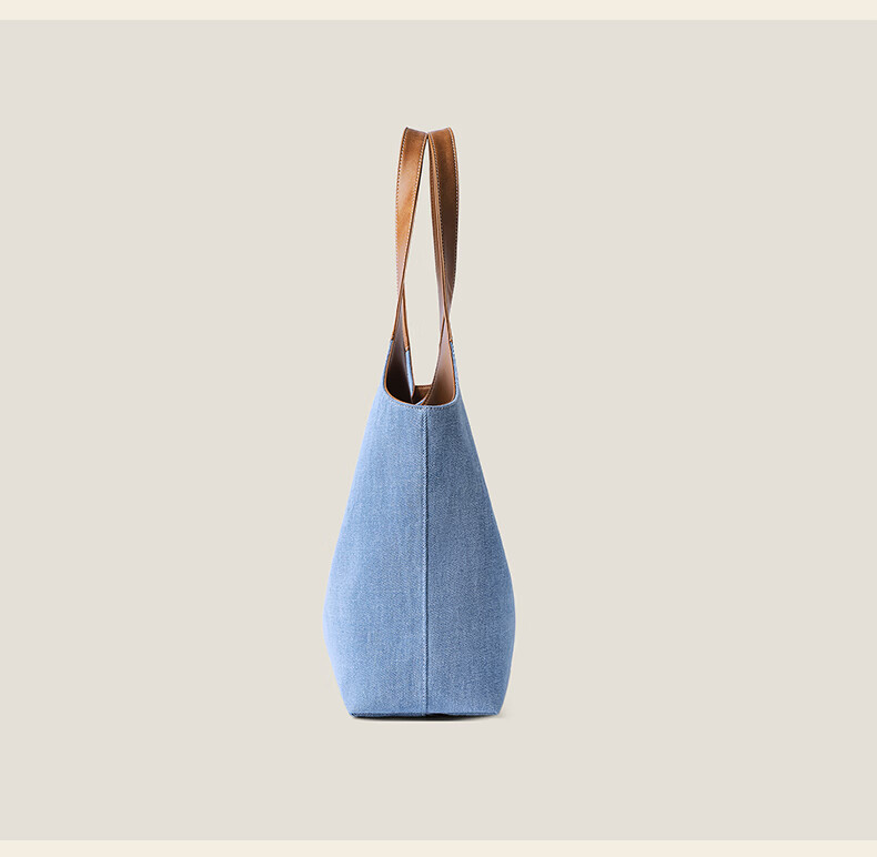 CASSILE Women's Denim Tote Bag, Large Capacity Commuter Handbag, Light Luxury Tote Bag, 520 Gift 16