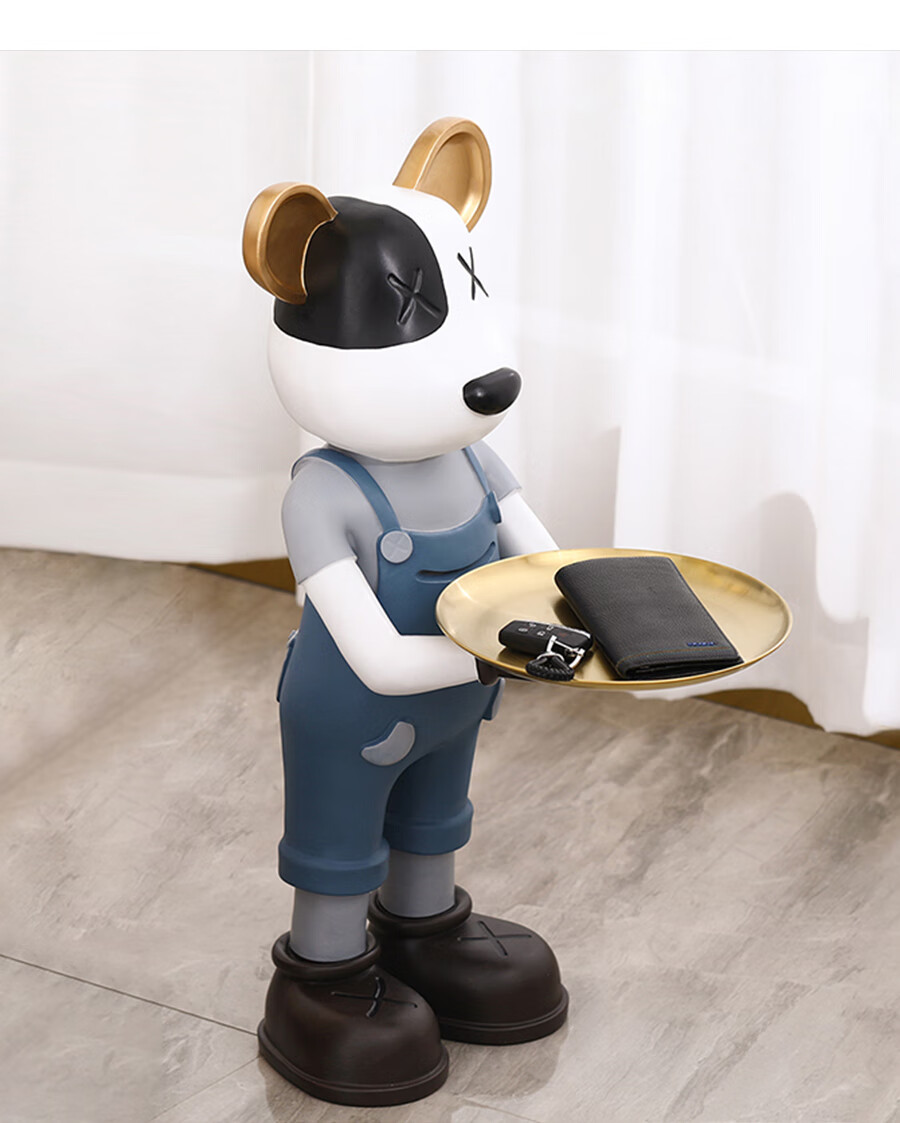 卡邦奥摆件客厅电视柜沙发旁网红暴力熊大型落地托盘摆件收纳卡通公仔