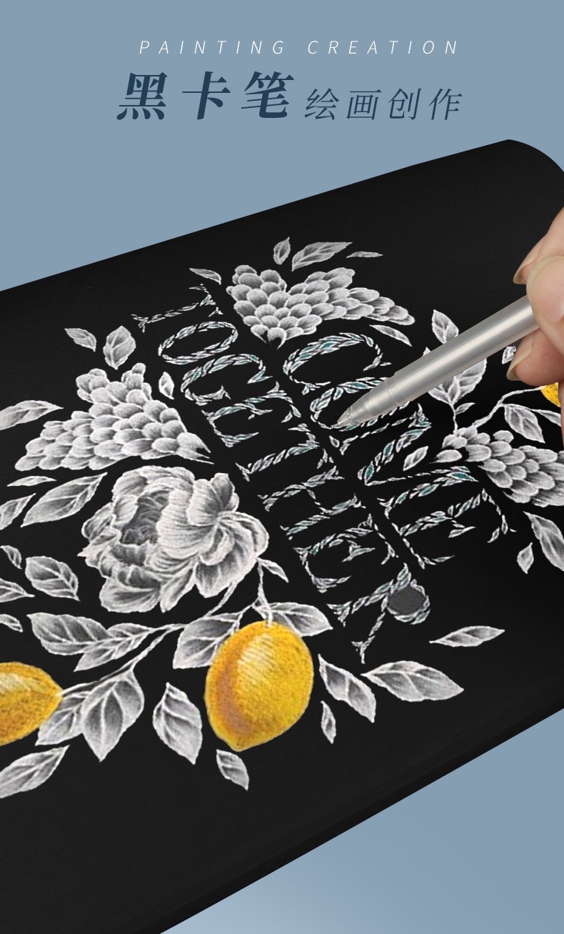 久印 黑色卡纸手工幼儿园绘画硬纸正度加厚画画纸 1k黑卡300克5张(787