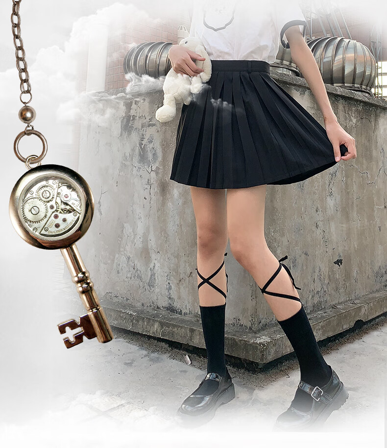 司童仙女 绑带袜子女中筒交叉黑色小腿袜长筒系带ins潮白日系 反光