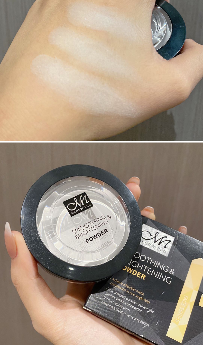 menow美诺透明散粉控油定妆粉水学生国货晚安散粉美诺透明色粉饼10g