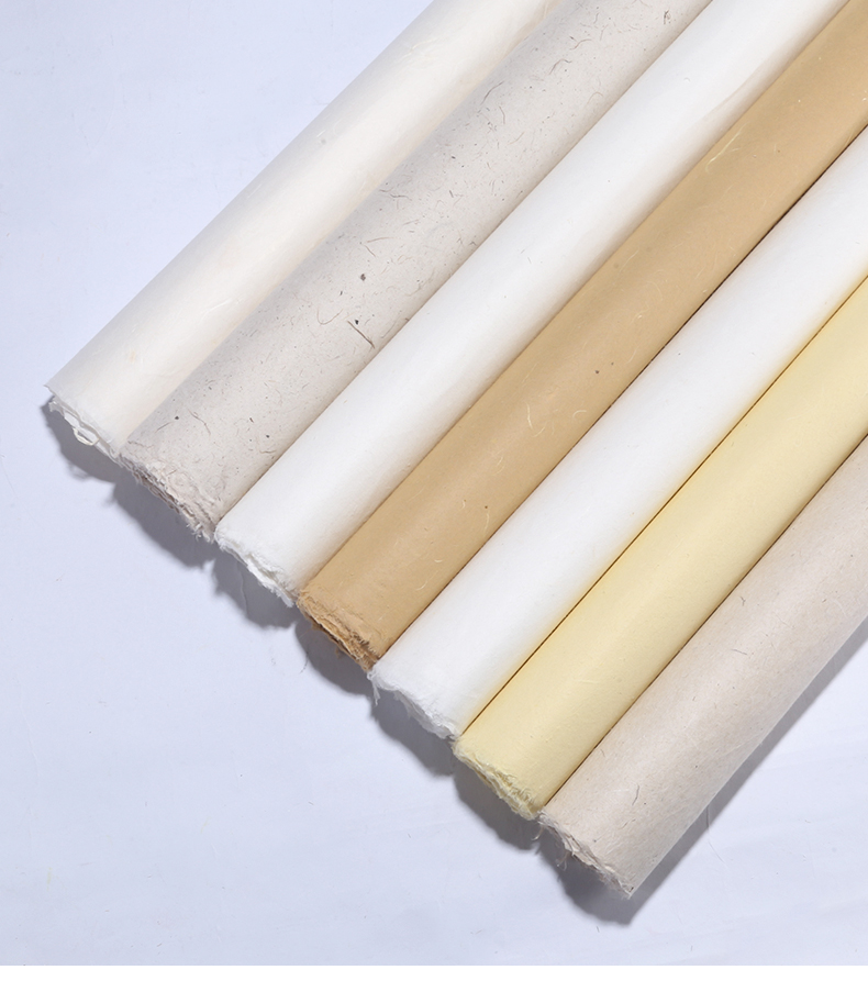 八尺半生熟宣纸云龙纸丈二半生熟宣本白色清水云龙楮皮纸大规格国展纸