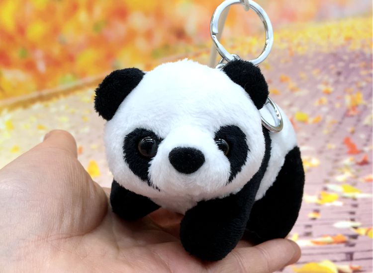 成都熊猫基地纪念品四川成都熊猫基地纪念品熊猫小公仔钥匙扣挂件毛绒