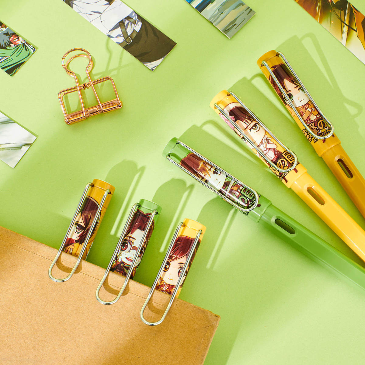 卡通动漫进击的巨人钢笔盲盒男生帅气笔学生专用高颜值ins练字笔 进击