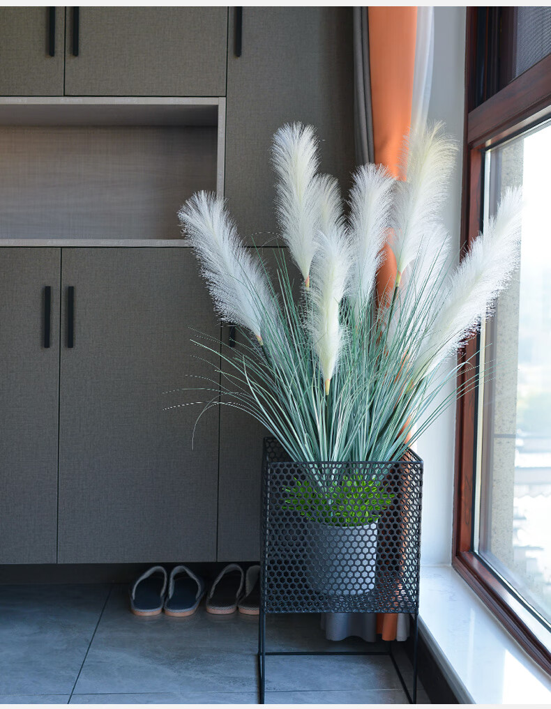 芦苇草现代简约仿真花大芦苇假花装饰花家居室内客厅落地摆设干花植物