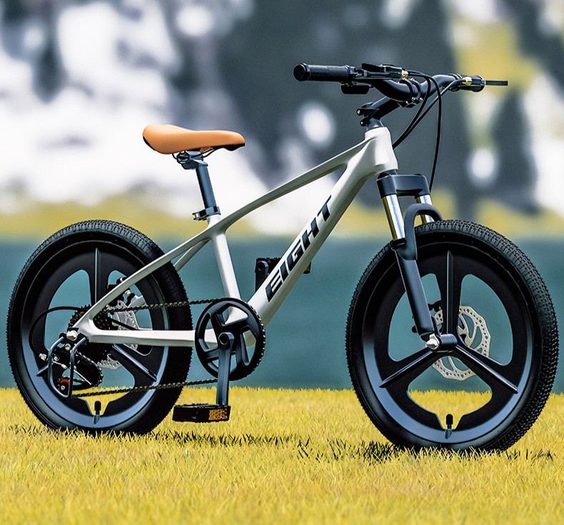 儿童山地车适合6-14岁可变速自行车中大童男孩/女孩带变速单车 银-平