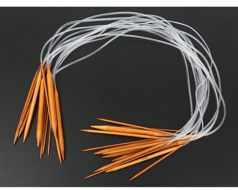 环形针80cm碳化竹环形针毛衣针竹针棒针手工打毛衣针编织工具套装环形