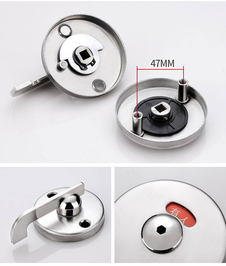 卫生间隔断五金配件套装不锈钢隔断门配件公共厕所洗手间配件加厚款平