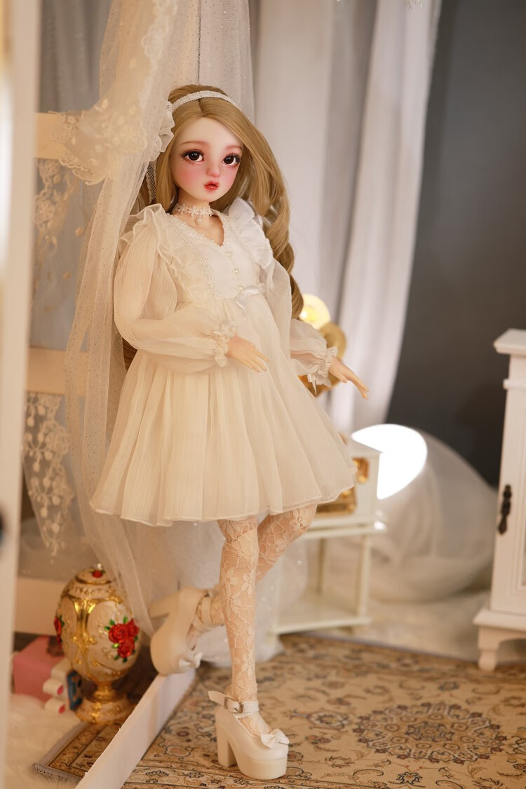 bjd娃娃正版 凯蒂sd娃娃女孩多丽丝仿真婚纱公主换装玩具洋娃娃 普妆