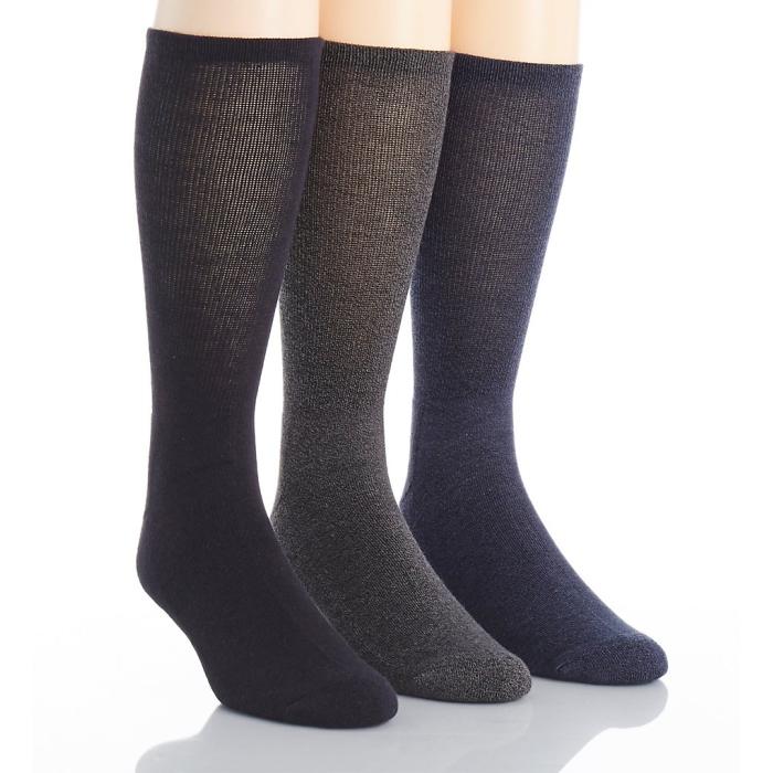 calvin klein男袜子3件装长筒深色经典百搭棉舒适耐穿cal001-acy270