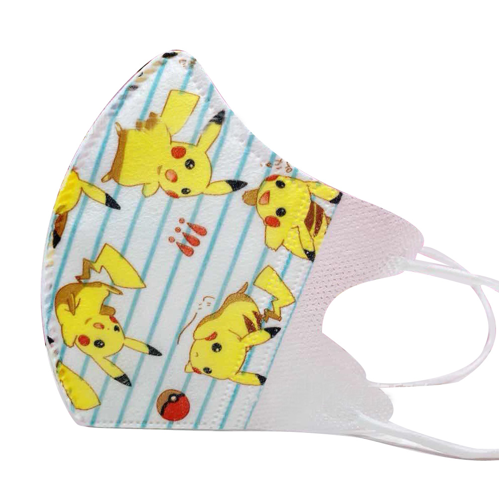 南极人品质童装皮卡丘儿童口罩3d立体透气男女孩小学生神奇宝贝精灵