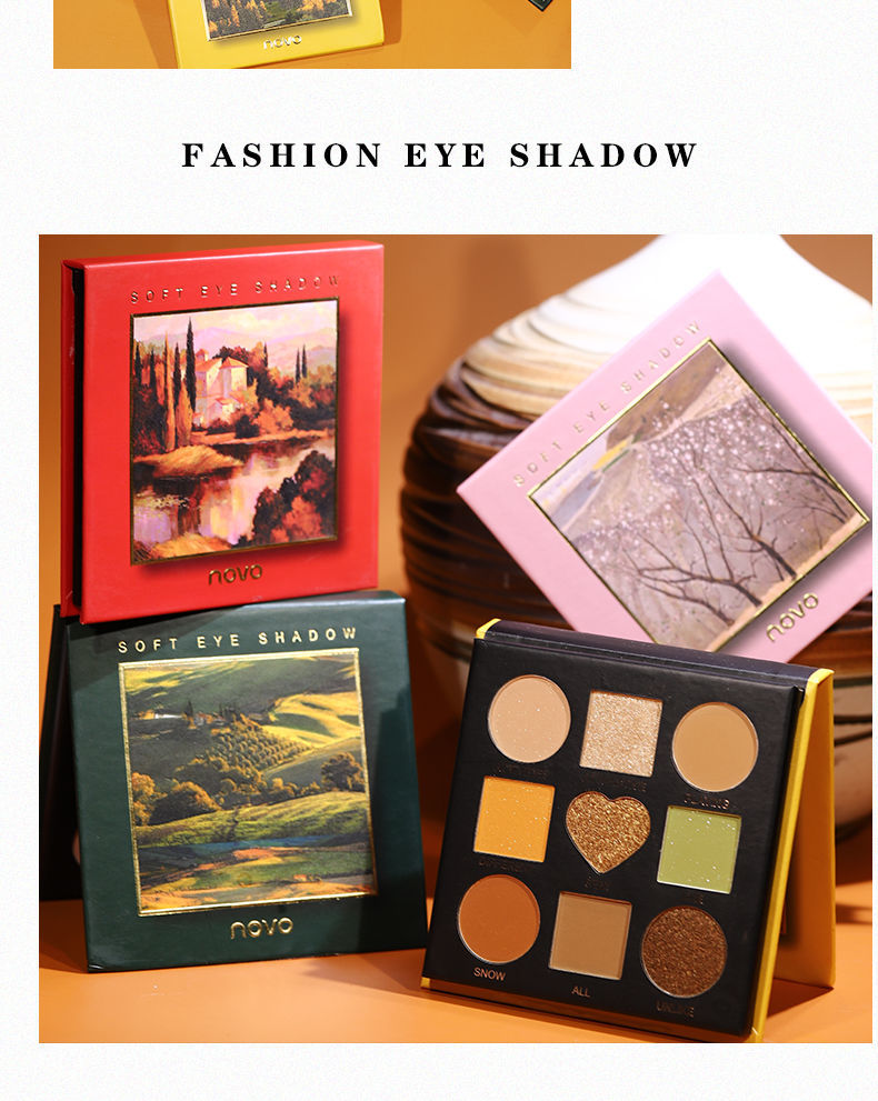 novo9色眼影盘ins大地色闪粉土豆泥网红同款高颜值学生平价国货04敖冬