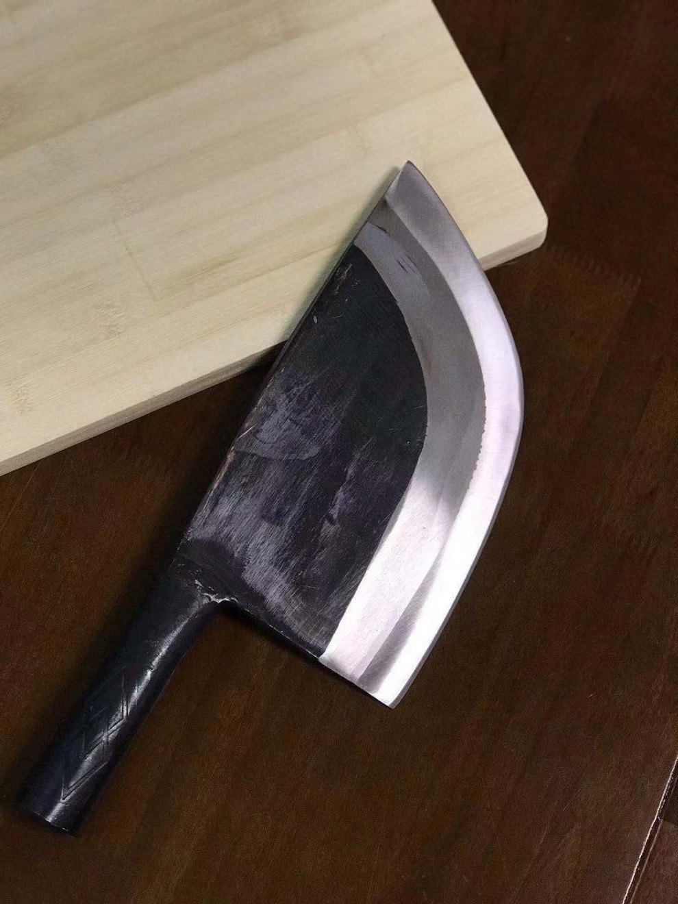 杀猪专用刀骨刀屠夫商用专用斩骨刀加厚手工锻打剁骨刀卖猪肉刀钢柄2