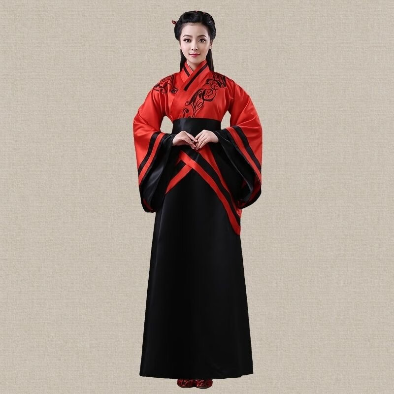 名瑞德秦朝服装 汉服女古装服装仙女唐朝公主贵妃曲裾襦裙改良礼中国