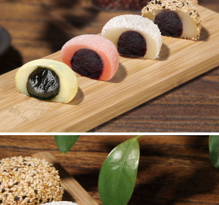 金团龙凤传统糯米糕点点心麻薯团子大福上海宁波特产红豆大福300g盒