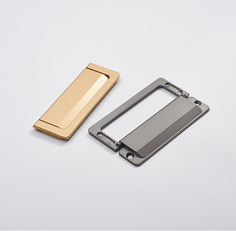 黛惑(leyoujia)免打孔拉扣平板衣柜隐藏平拉手抽屉暗拉手平装隐形