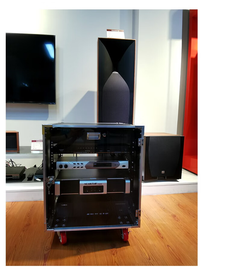 音响设备柜功放机箱调音台架12u航空箱16u20u空放玻璃门机柜 16u加厚