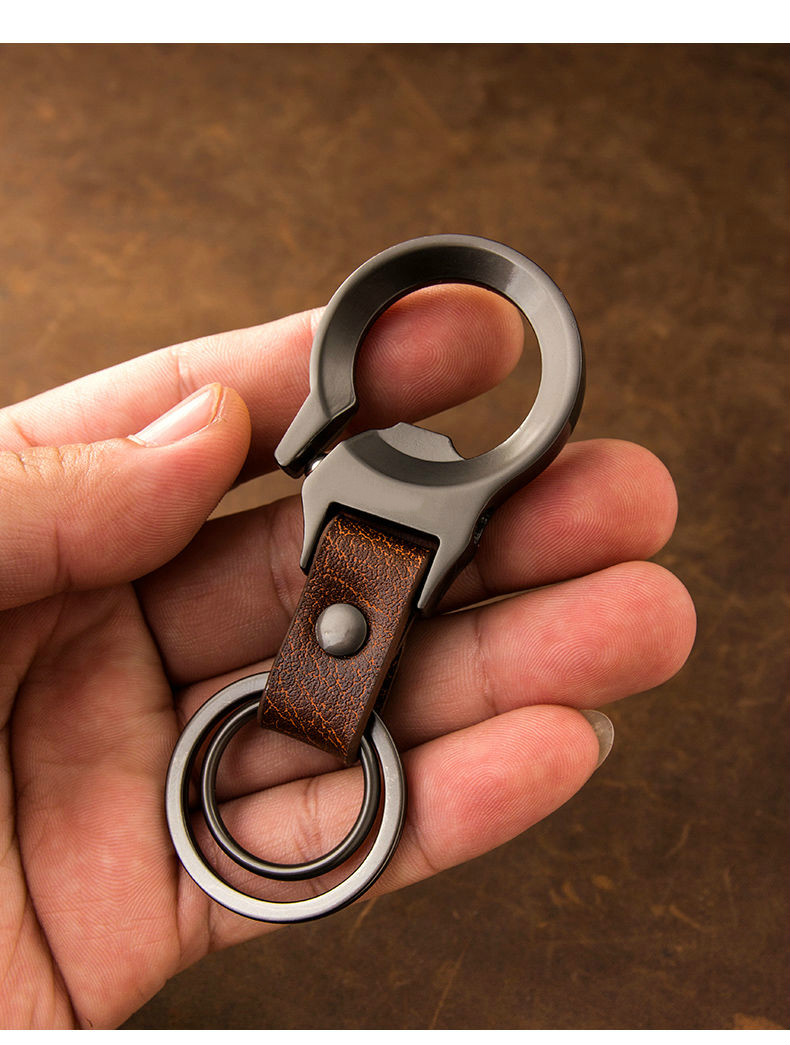牧山 钛合金钥匙扣开瓶器男士腰挂钥匙扣挂件创意个性汽车链锁匙圈环