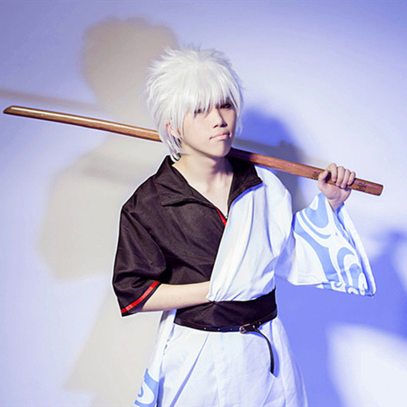 动漫银魂坂田银时服装阿银衣服服装全套 9件套备注鞋码36-43码 s