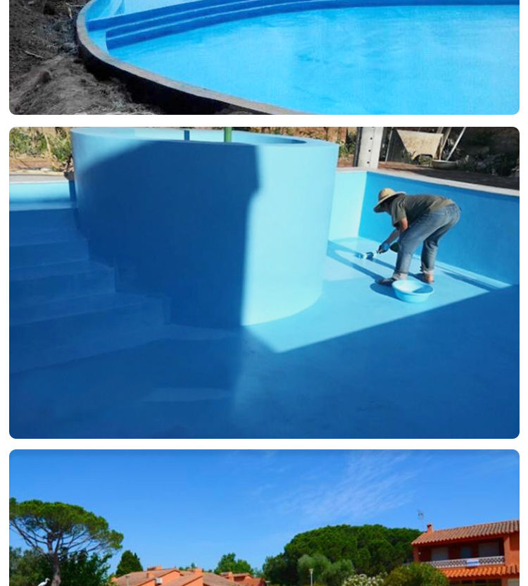 防水材料内外墙平方厕所防水胶补漏屋顶 蓝色双组【鱼池/饮用水池】 5