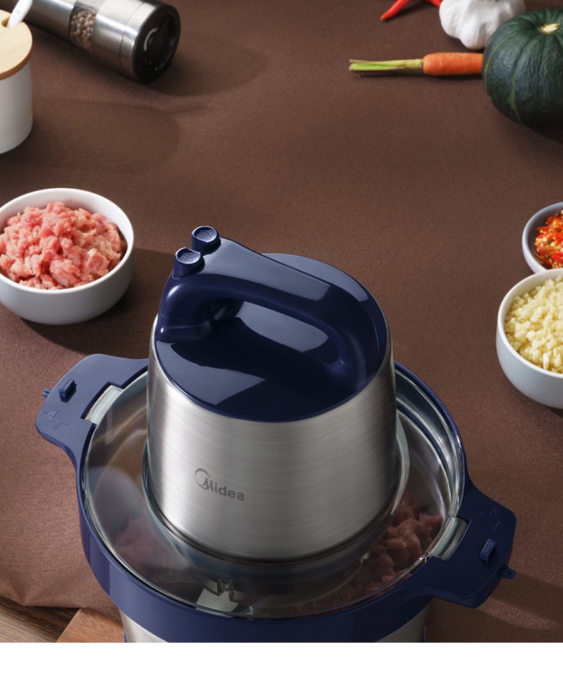 美的midea绞肉机家用商用电动大容量搅拌机不锈钢碎肉机绞馅机多功能