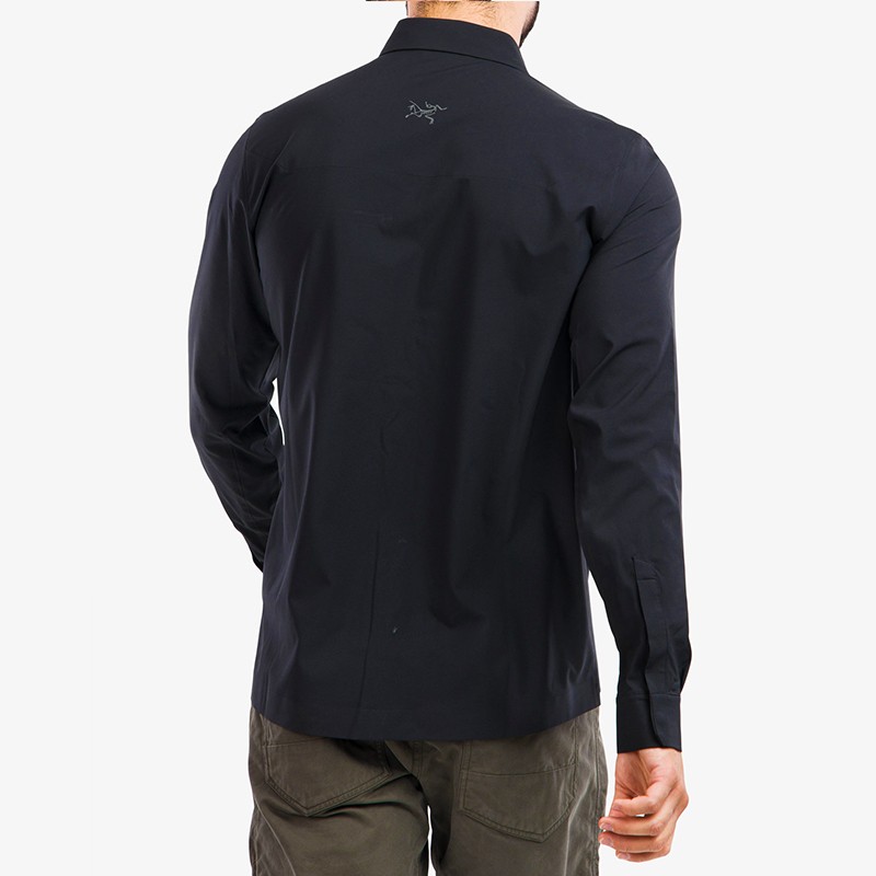 arcteryx始祖鸟skyline ls男款户外通勤长袖衬衫 衬衣 黑色 s【图片