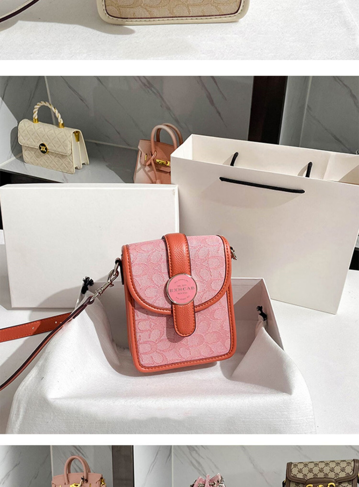 酷奇官方旗舰女包女包老花手机小包包2022新款时尚休闲单肩斜挎包轻奢