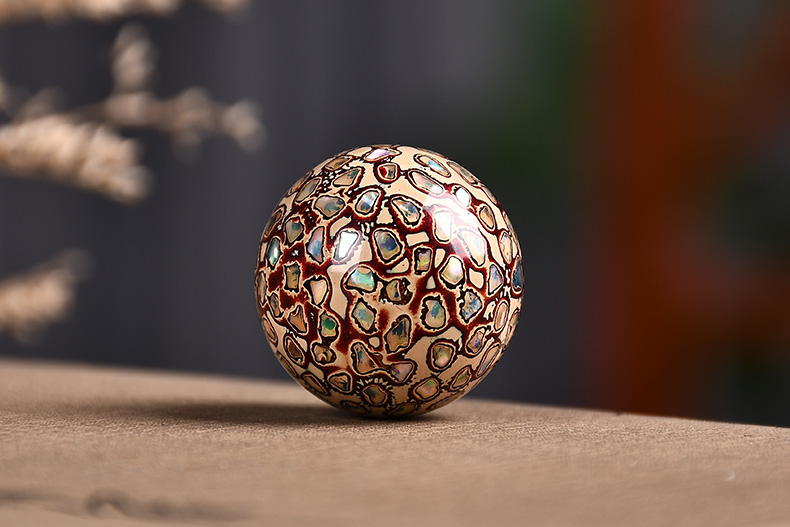 【京选旗舰】满贝壳大漆珠单珠螺钿女士手链佛珠手串饰品漆器非遗多宝