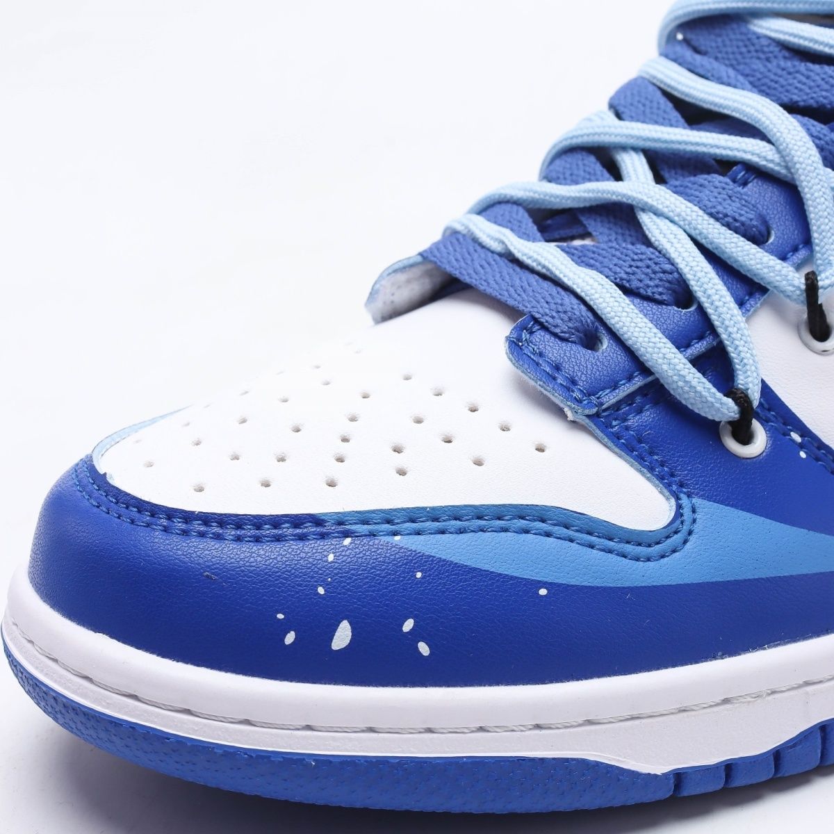 low sb 扣篮系列低帮aj结构中国风水墨丹青男女款休闲滑板鞋 蓝色 41