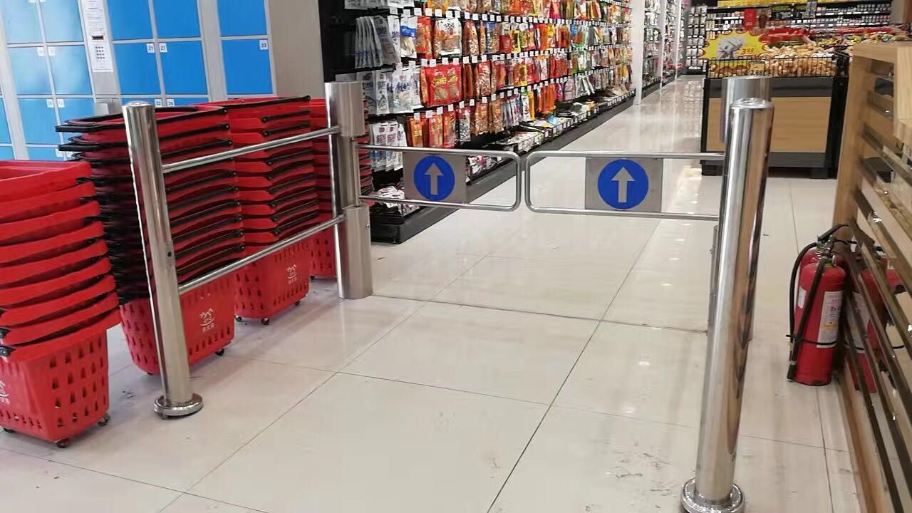 医院出口超市感应门雷达感应单向入口感应门超市门禁出入口智行者6号4