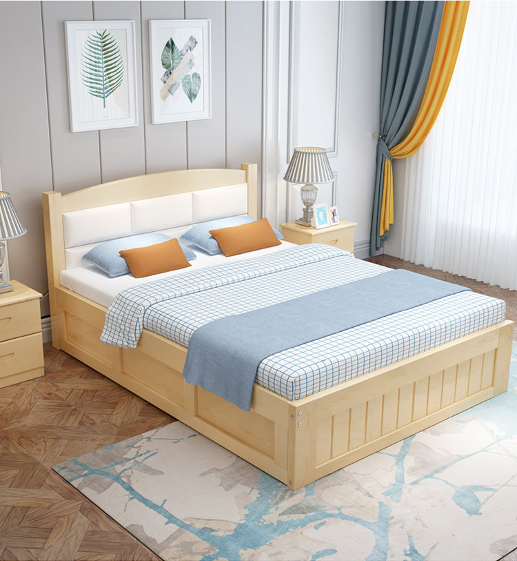 箱式床原木床全实木家里床实木床15米单人箱体床床12米箱式收纳高箱