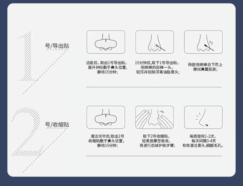 MKAKMKAK男士去黑头鼻贴温和深层导出洁净黑头草莓鼻净润收敛毛孔官方 一盒