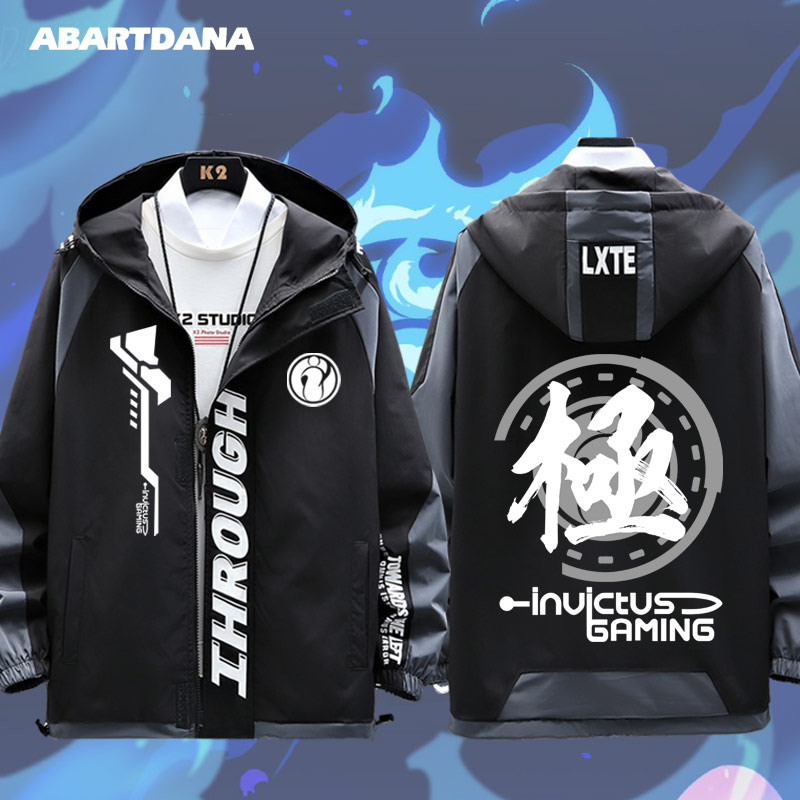 ig战队队服电竞游戏时尚夹克外套帅气男女潮流情侣衣服 黑5 l【图片