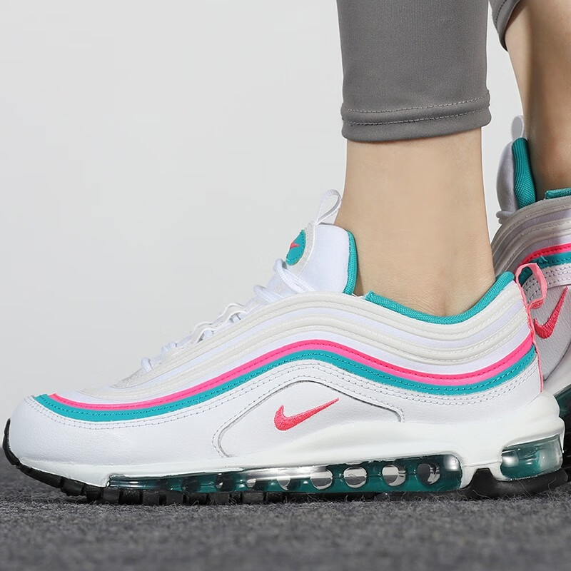 nike耐克女鞋airmax97子弹头炫彩三原色全掌气垫休闲运动跑步鞋