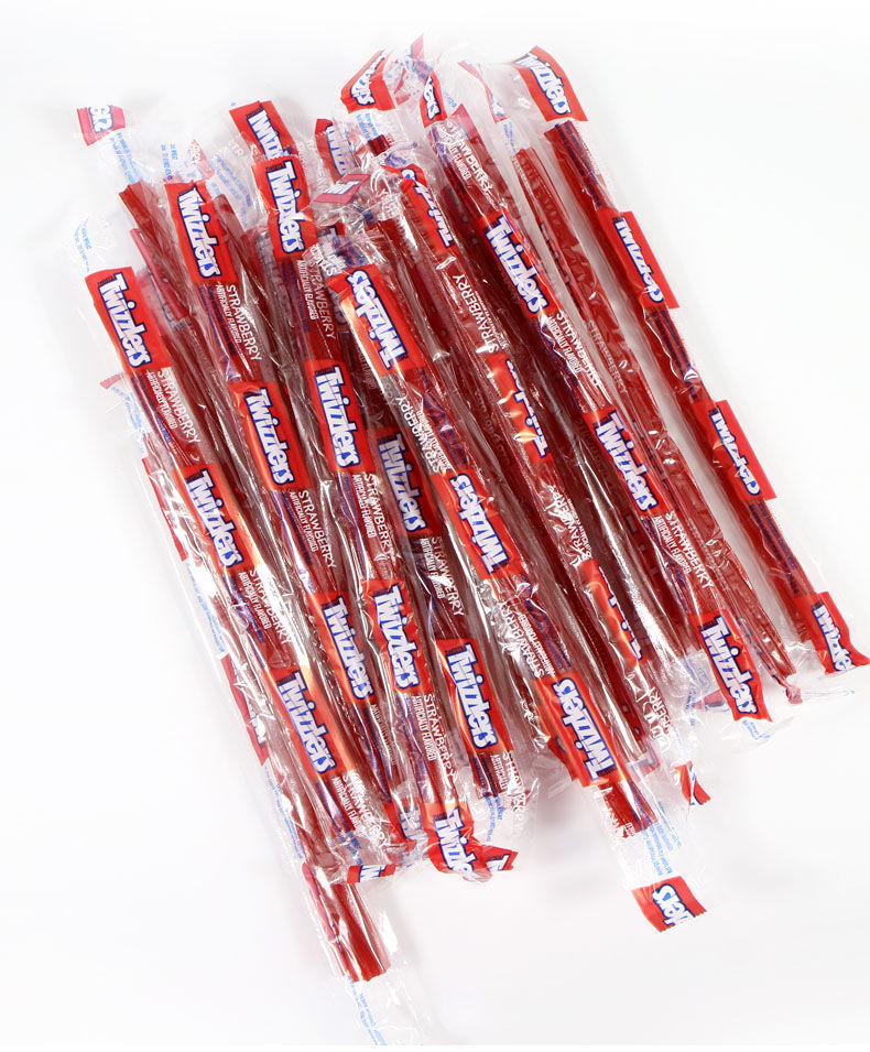 twizzlers twists美国多滋乐吸管彩虹空心草莓扭扭糖混合美剧 草莓味