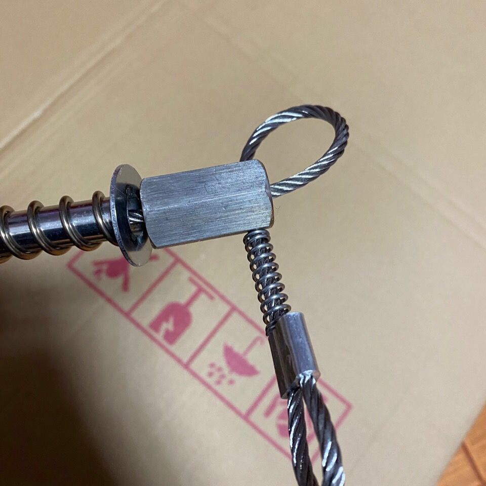钢丝绳拉绳304弹簧钢丝弹簧三节绳弹簧钢丝套单向锁弹簧 三级锁 踏板