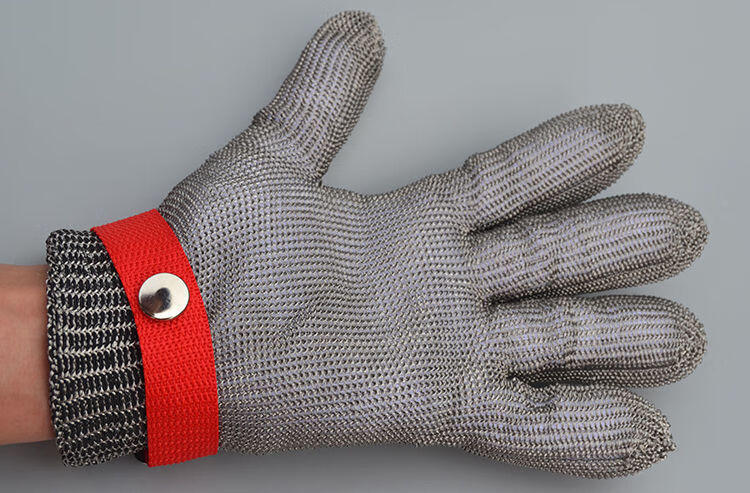钢丝手套防割手套防切割刀割验厂金属不锈钢铁手套5级单只装 中码m(单