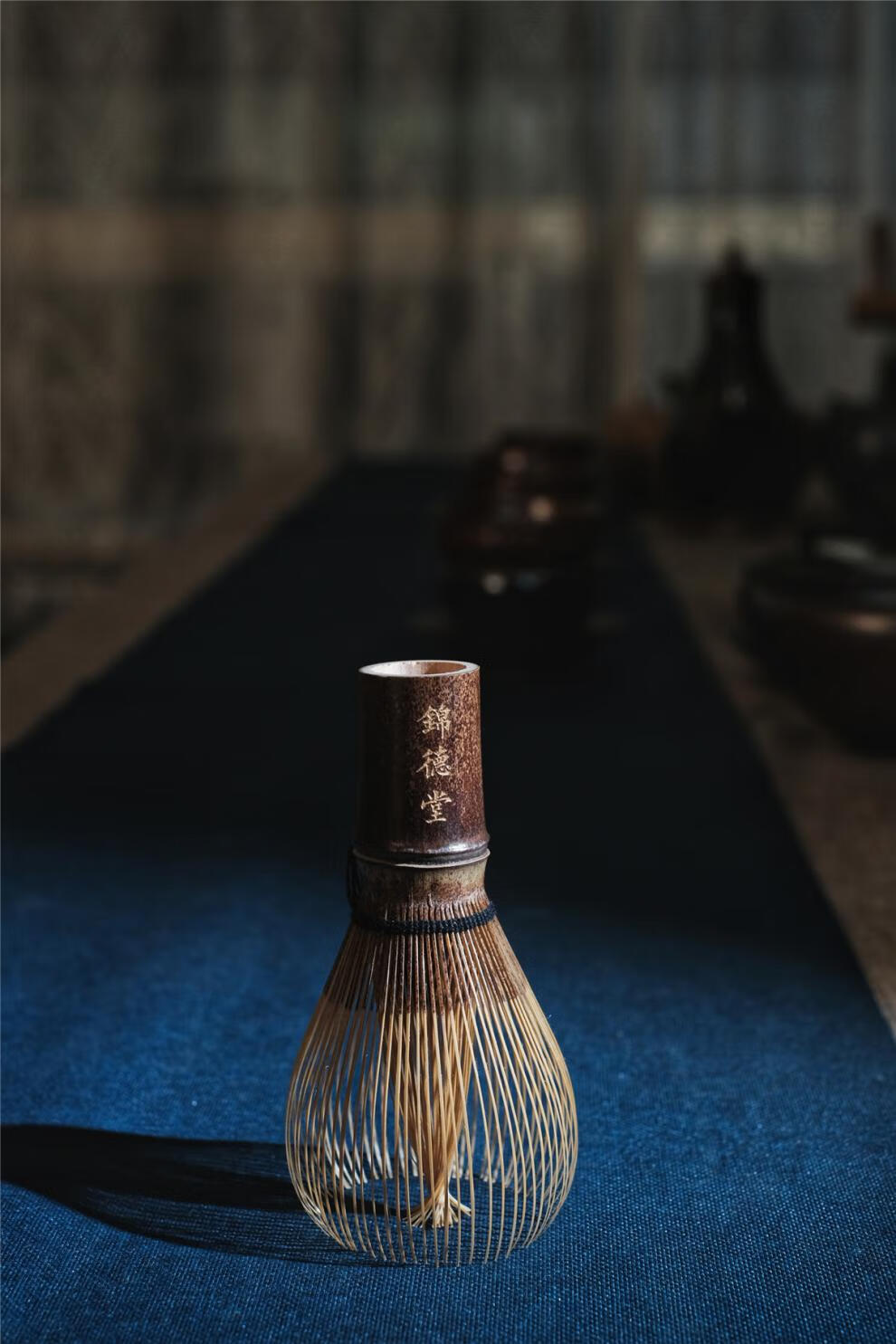 茶筅茶筅仿宋点茶用品锦德堂定制非遗陈金信手工紫竹茶筅竹筅金款茶筅