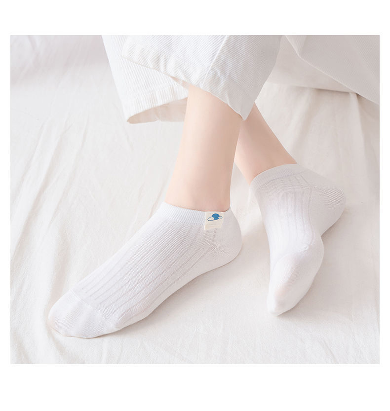 曼迪尚低腰袜子女白色矮腰短腰袜子女短袜夏季薄款纯棉浅口日系可爱