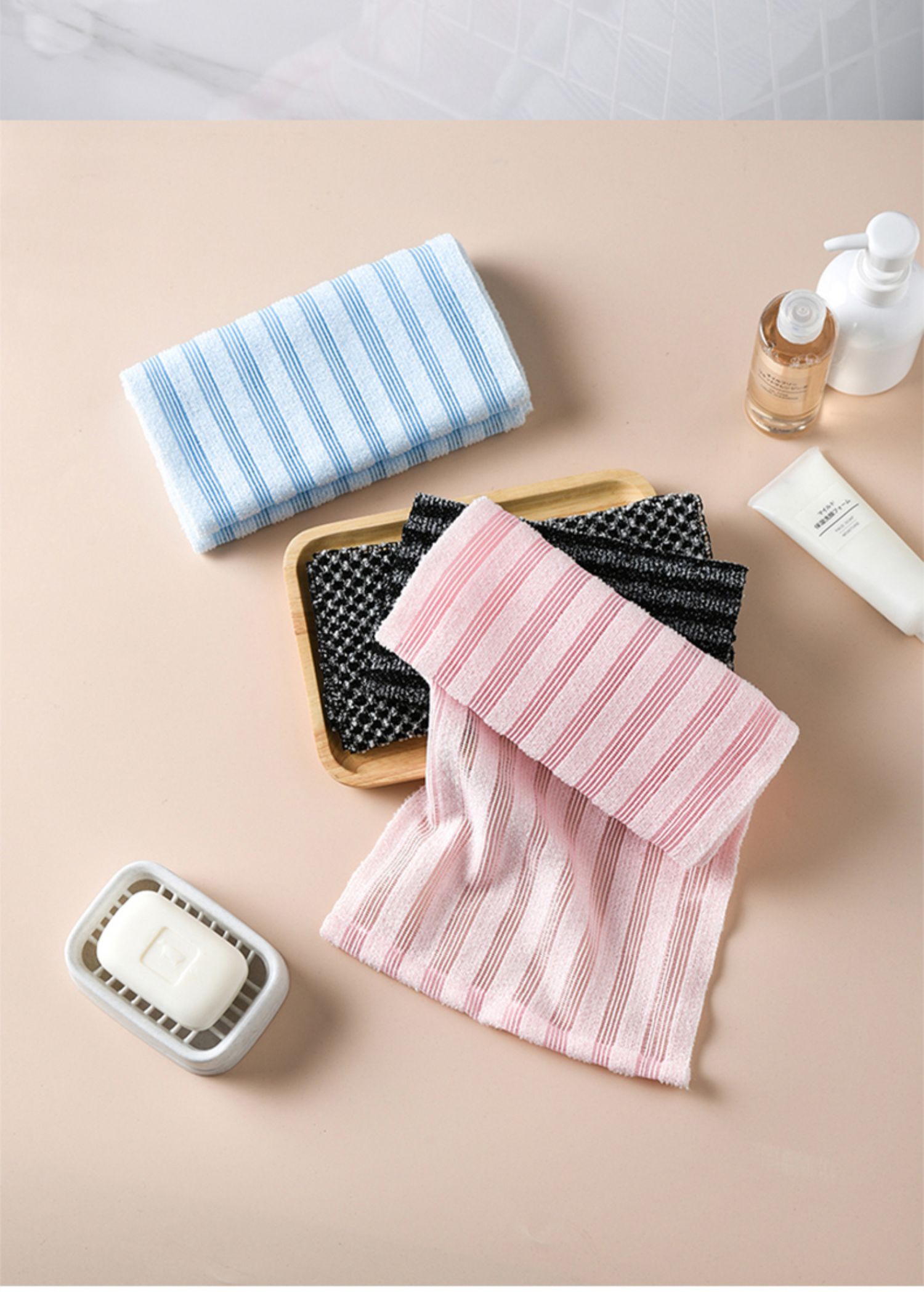 日本男士搓澡巾长条搓背巾后背搓泥搓灰洗澡巾搓澡神器碳纤维美肌洗澡