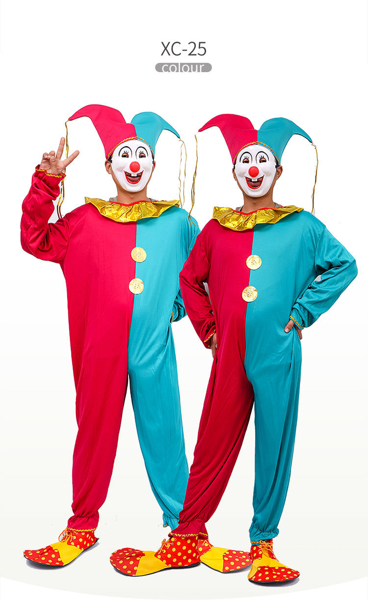 六一节儿童节表演服饰演出装扮男女款小丑服装小丑衣服套装 xc