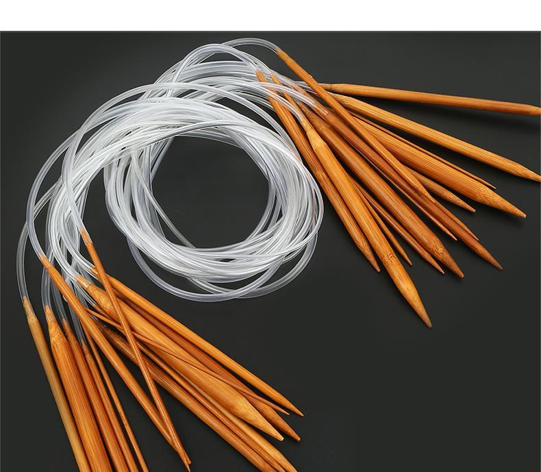 环形针80cm碳化竹环形针毛衣针竹针棒针手工打毛衣针编织工具套装环形