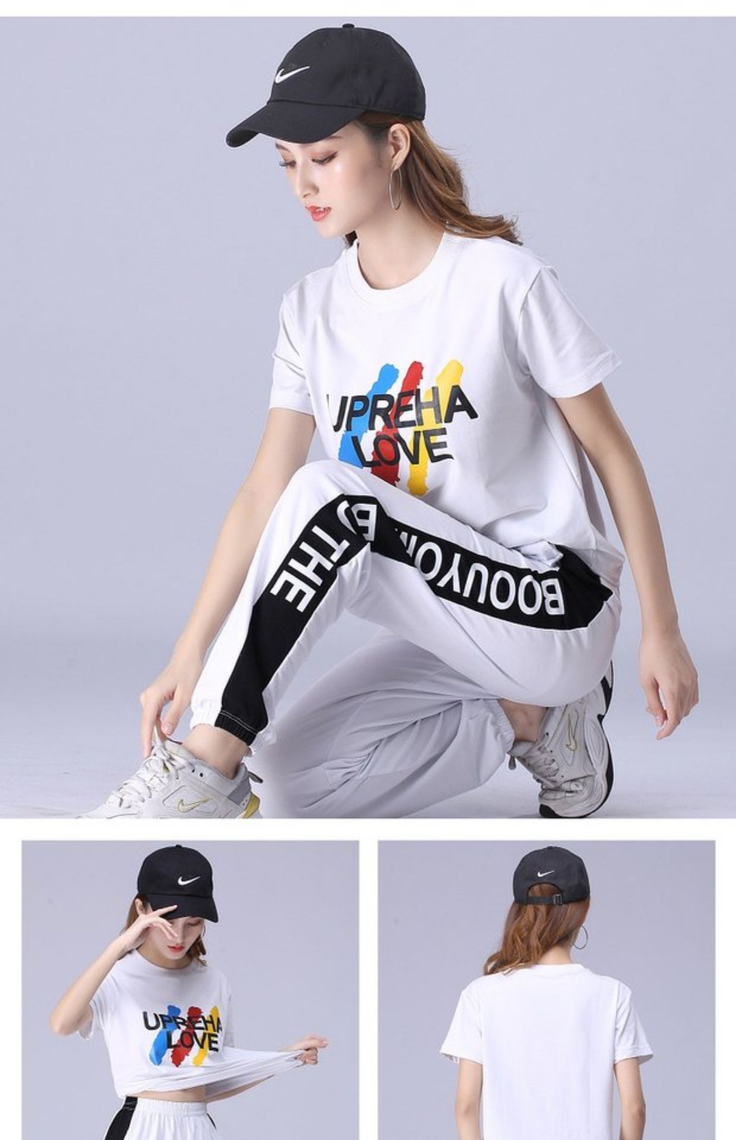 夏季鬼步舞服装新款套装时尚运动广场舞棉跳舞衣服女 黄色长袖 黑长裤