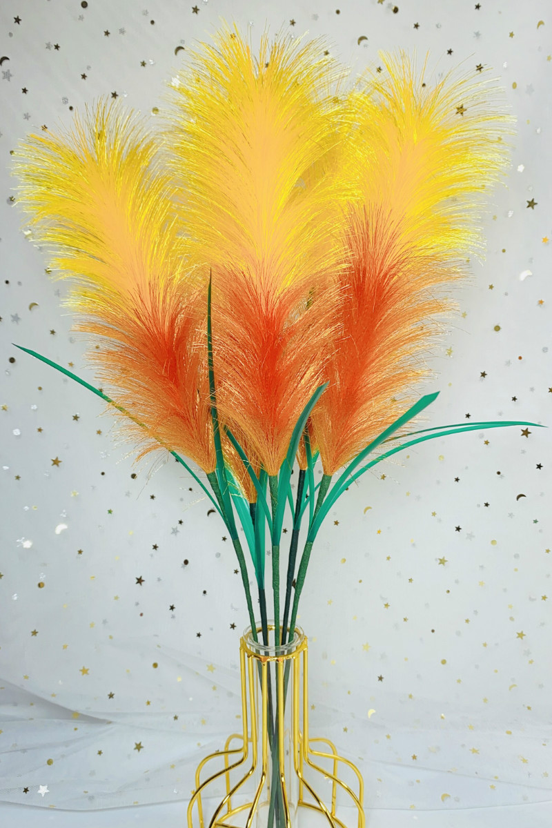 园艺春枝韵火火手工抖音同款双层芦苇花束草材料包制作套装仿真花假花